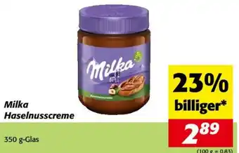 Nah&Frisch Milka Haselnusscreme 350 g-Glas Angebot
