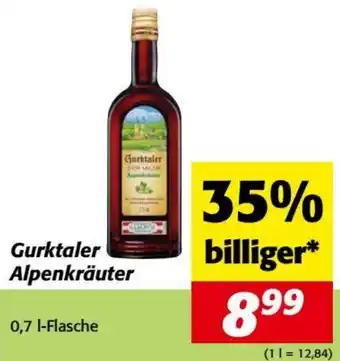 Nah&Frisch Gurktaler Alpenkräuter 0,7 l-Flasche Angebot