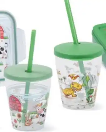 Pagro Diskont Trinkbecher mit Deckel und Strohhalm Angebot