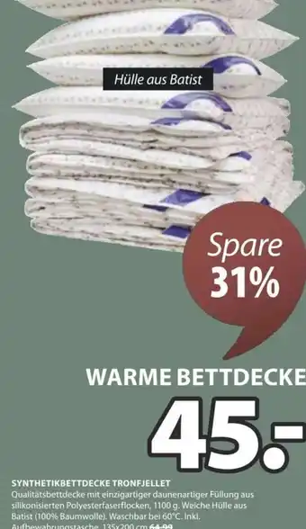JYSK WARME BETTDECKE Angebot