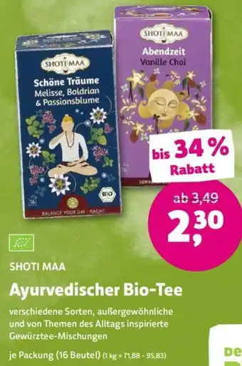 Denn's Biomarkt SHOTI MAA Ayurvedischer Bio-Tee Angebot