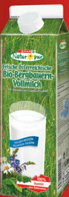 Spar Bio-Bergbauern Vollmilch Angebot