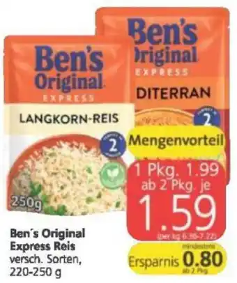 Spar Ben's Original Express Reis 220-250g Angebot