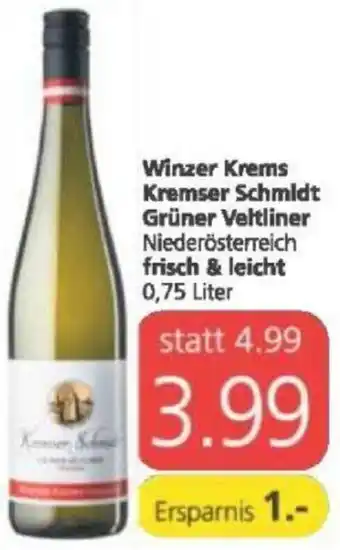 Spar Winzer Krems Kremser Schmldt Grüner Veltliner Frisch & Leicht Angebot