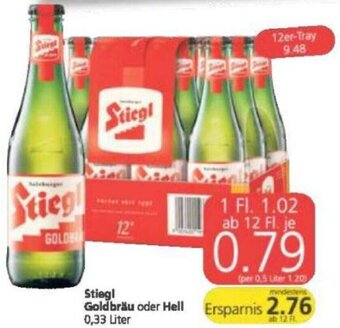 Spar Stiegl Goldbräu Oder Hell 0,33 Liter Angebot