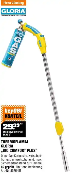 OBI THERMOFLAMM GLORIA BIO COMFORT PLUS Angebot