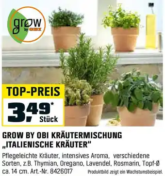 OBI GROW BY OBI KRÄUTERMISCHUNG ITALIENISCHE KRÄUTER Angebot