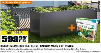 OBI BIOHORT METALL-HOCHBEET SET MIT GARDENA MICRO-DRIP-SYSTEM Angebot