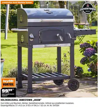 OBI HOLZKOHLEGRILL JAMESTOWN JAXON Angebot