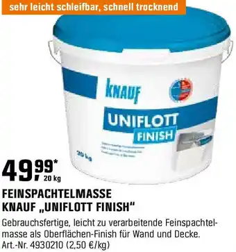 OBI FEINSPACHTELMASSE KNAUF UNIFLOTT FINISH Angebot