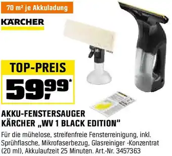 OBI AKKU-FENSTERSAUGER KÄRCHER WV 1 BLACK EDITION Angebot