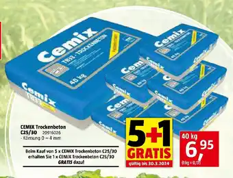 Bauhaus CEMIX Trockenbeton C25/30 Angebot