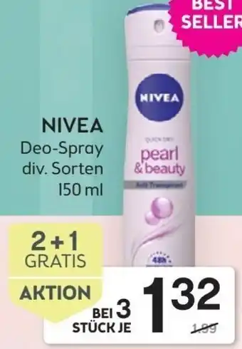 Bipa Nivea Deo-Spray 150 ml Angebot