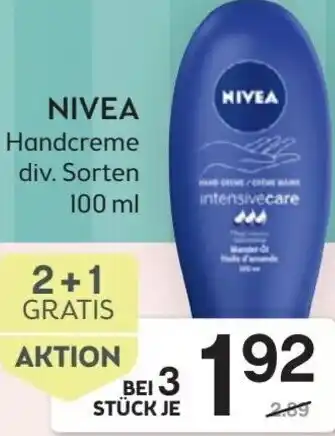 Bipa Nivea Handcreme 100ml Angebot