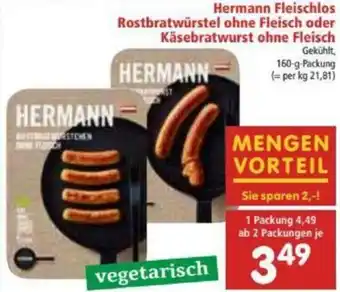 Interspar Hermann Fleischlos Rostbratwürstel Ohne Fleisch Oder Käsebratwurst Ohne Fleisch Angebot