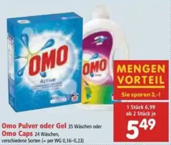 Interspar Omo Pulver Oder Gel, Omo Caps Angebot