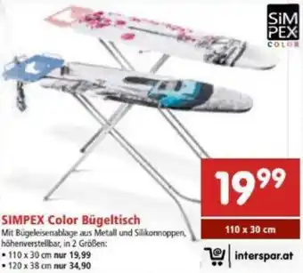 Interspar Simplex Color Bügeltisch Angebot