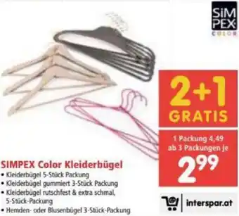 Interspar Simplex Color Kleiderbügel Angebot
