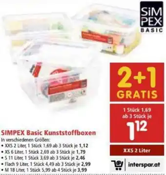 Interspar Simplex Basic Kunststoffboxen Angebot
