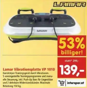 Interspar Lamar Vibrationsplatte VP 1010 Angebot