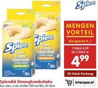 Interspar Splendid Einweghandschuhe Angebot