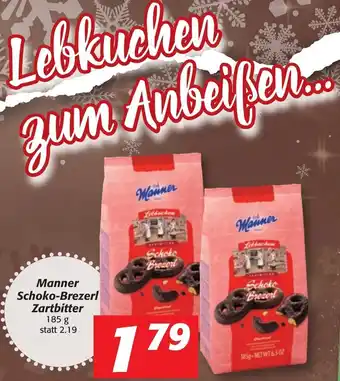Strasser Markt Manner Schoko-Brezerl Zartbitter 185g Angebot