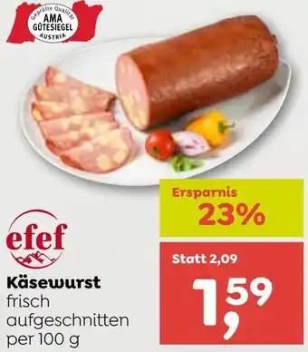ADEG Käsewurst Angebot