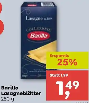 ADEG Barilla Lasagneblätter Angebot