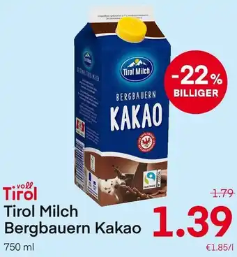 MPreis Tirol Milch Bergbauern Kakao Angebot