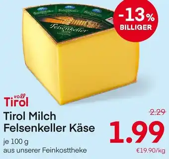 MPreis Tirol Milch Felsenkeller Käse Angebot