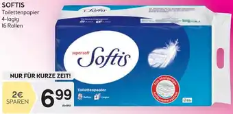 Bipa SOFTIS Toilettenpapier 4-lagig 16 Rollen Angebot
