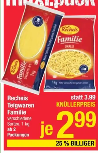 Maximarkt Recheis Teigwaren Familie Angebot