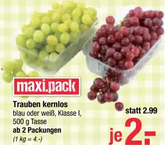 Maximarkt Trauben kernlos Angebot