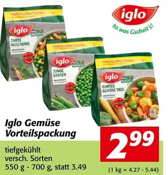 Strasser Markt Iglo Gemûse Vorteilspackung 550-700 g Angebot