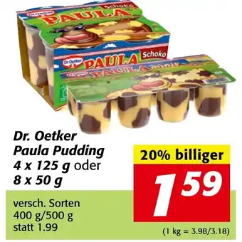 Strasser Markt Dr.Oetker Paula Pudding 4x125 g Oder 8x50 g Angebot