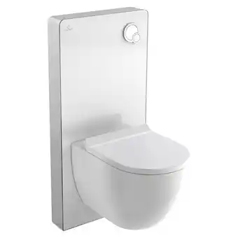 Bauhaus Camargue Sanitärmodul für Wand-WC (2-Mengen-Spülung, 10,8 x 48,3 x 100 cm, Glasverkleidung, Weiß) Angebot