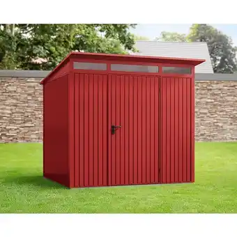 Bauhaus EcoStar Gerätehaus Trend-P Typ 2 (Außenbreite inkl. Dachüberstand: 247,9 cm, Außentiefe inkl. Dachüberstand: 283,4 cm, Purpur Angebot