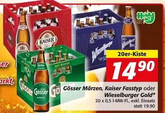 Strasser Markt Gösser Märzen Kaiser Fasstyp 20x0,5 l Angebot