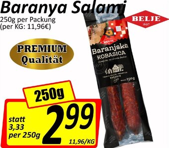 Wurstico Baranya Salami 250 g Angebot