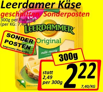 Wurstico Leerdamer Käse Geschnitten Sonderposten 300 g Angebot