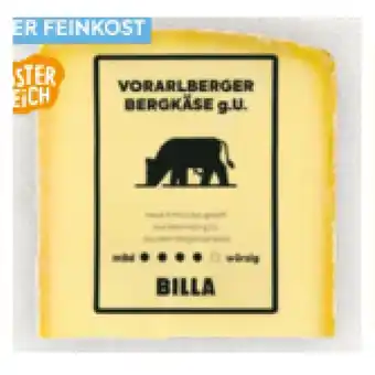 Billa Vorarlberger Bergkäse g.U. BILLA 100 Gramm Angebot