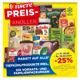 Unimarkt 25% RABATT AUF ALLE TIEFKÜHLPRODUKTE INKL. EIS VORRATS-UND FAMILIENPACKUNGEN Unimarkt Angebot