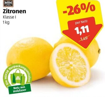 Hofer Zitronen 1 Kg Angebot