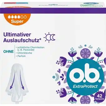 dm o.b. ExtraProtect Tampons dm 1 Packung Angebot