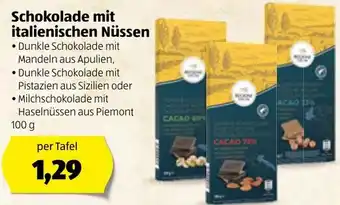 Hofer Schokolade Mit Italienischen Nüssen 100 g Angebot