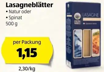 Hofer Lasagneblätter 500 g Angebot