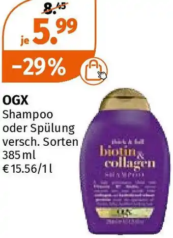 Müller OGX Shampoo oder Spülung Angebot