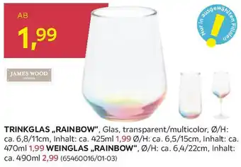 Möbelix TRINKGLAS RAINBOW Angebot