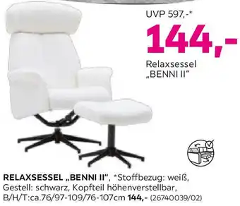 Mömax RELAXSESSEL BENNI II Angebot