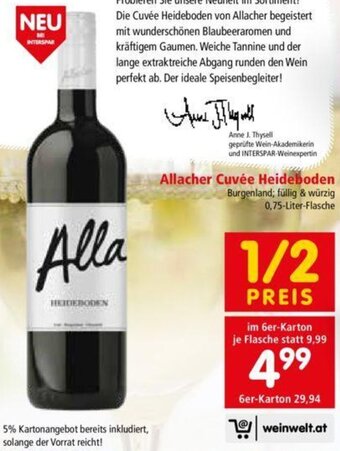 Interspar Allacher Cuvée Heideboden Angebot